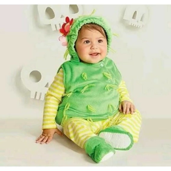 Hyde and Eek Baby Infant Plush Green Cactus Succulent Halloween Costume 6-12 Mth - Picture 6 of 13